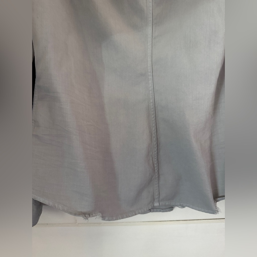 Frank & Eileen Women's Button Up FAMOUS DENIM BARRY Shirt SMALL Grey $268 - Picture 5 of 5